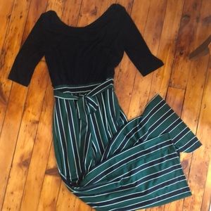 Green/Blue Festive Jumpsuit - Medium